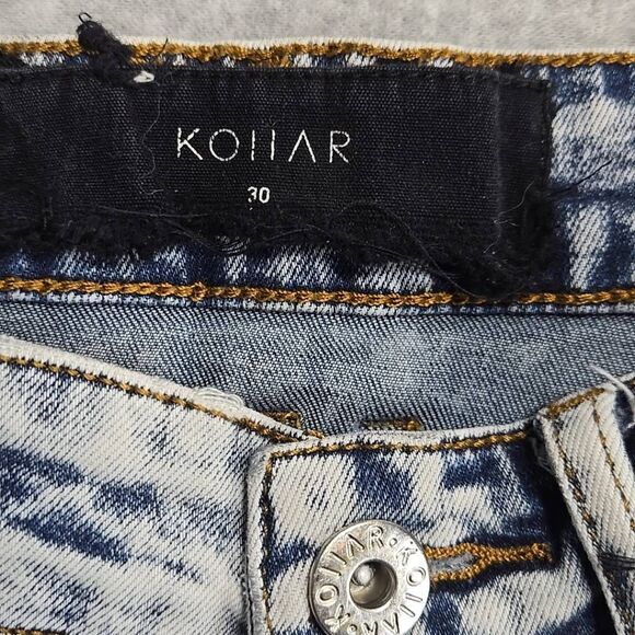 David Kollar Jeans Skinny 30x32 Rock Star Distressed Acid Wash - Picture 5 of 13
